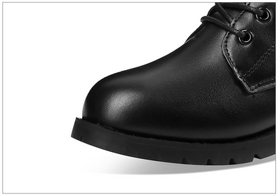 Botas Casuales de Encaje Tubo Largo y Punta Redonda - Image 13