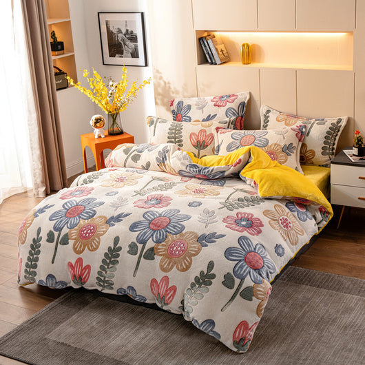 Juego de Cama 4 Piezas con Sábanas de Terciopelo Suave - Calidez Premium - Image 13