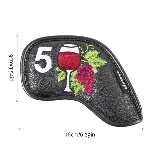 Funda Protectora Premium para Hierros de Golf con Diseño Patrón Vino - Image 12