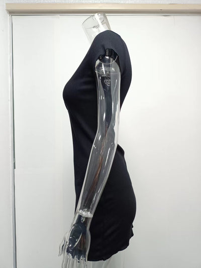 Vestido Corto con Botones de Corte Cadera - Estilo Europeo y Americano - Image 33