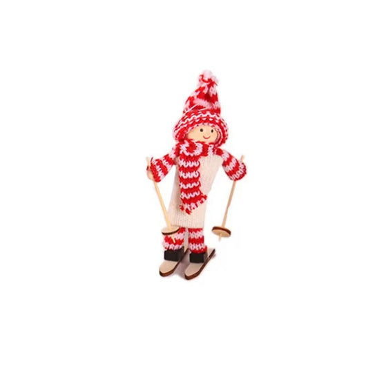 Muñeco Esquiador Navideño de Madera Artesanal - Image 13