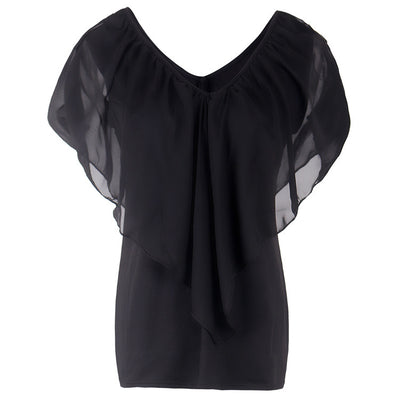 Blusa Suelta de Mujer con Mangas Murciélago en Gasa - Image 8
