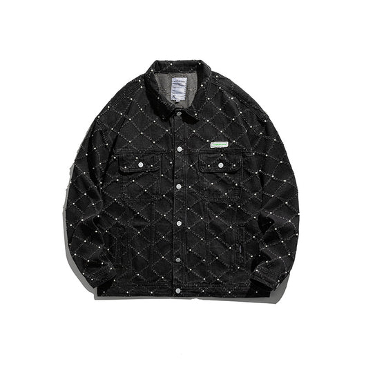 Chaqueta Denim Retro Japonesa con Detalles de Herramientas