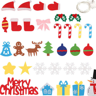 Árbol de Navidad DIY de Fieltro Infantil con Luces LED - Image 2