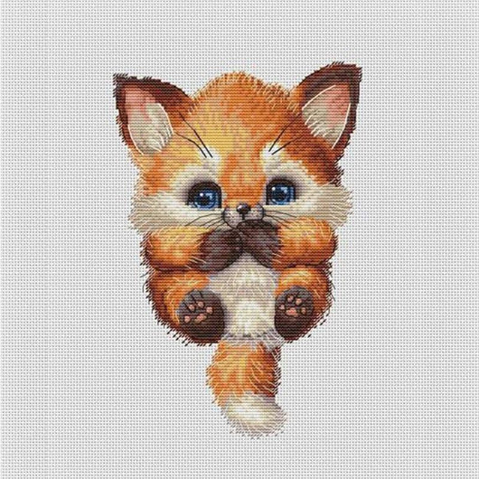 Kit de Punto de Cruz Zorro Adorable