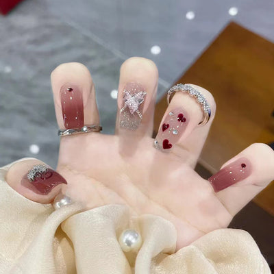 Uñas Postizas Cat Eye Rubor - Parches de Manicura Lista para Usar - Image 22