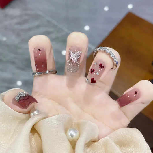 Uñas Postizas Cat Eye Rubor - Parches de Manicura Lista para Usar - Image 22