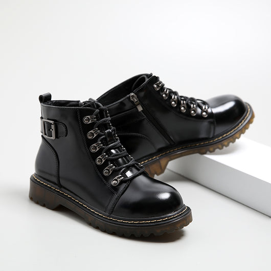 Botas Martin de Cuero Estilo Británico con Remaches Decorativos - Image 13