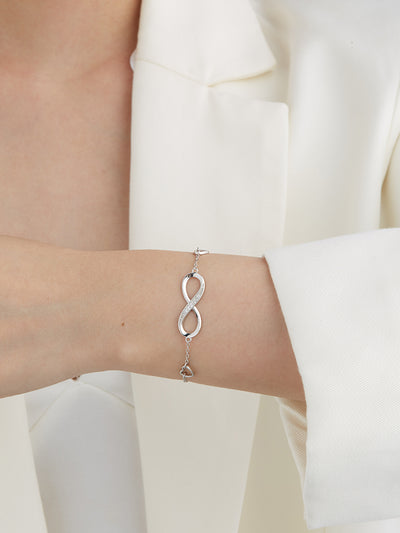 Pulsera de Plata Esterlina 925 con Símbolo de Infinito '8' para Mujer - Image 6