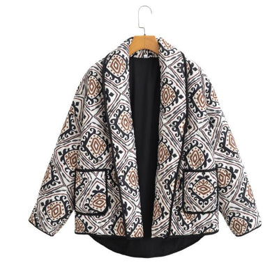 Abrigo Acolchado Bicolor con Cuello de Pie y Efecto Dos Piezas - Image 11