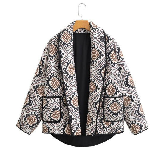 Abrigo Acolchado Bicolor con Cuello de Pie y Efecto Dos Piezas - Image 11