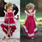 Vestido Infantil Curto com Mangas de Babados e Bainha Assimétrica