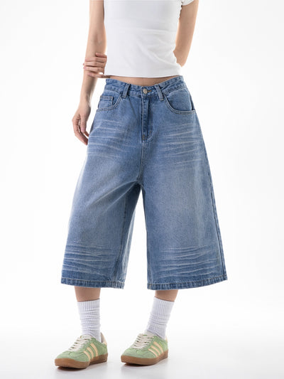 Pantalones Cargo Sueltos Retro Cropped para Mujer - Estilo Wide-Leg Casual - Image 11