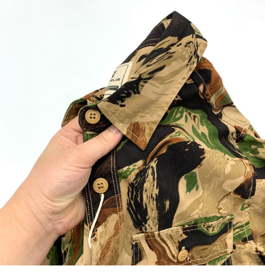 Camisa de Trabajo Camuflaje Hombre Estilo Japonés Retro Lavado Amekaji Algodón Manga Larga - Image 9