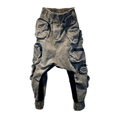 Pantalones Casuales Asimétricos Multi-bolsillos para Hombre - Image 5