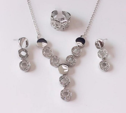 Conjunto de 3 Piezas: Aretes y Anillo de Cristal de la Felicidad - Image 12