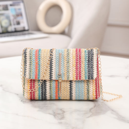 Bolso Bandolera Tejido de Paja Estilo Coreano - Image 10