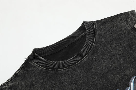 Playera Personalizada Punk con Letras para Hombre - Image 14
