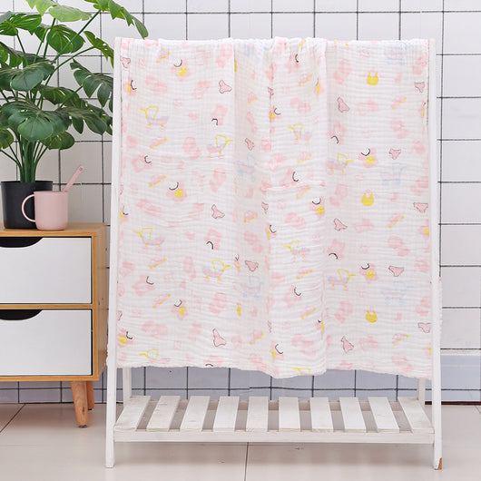 Toalla de Baño para Bebé con Acolchado Seersucker de Seis Capas - Image 22