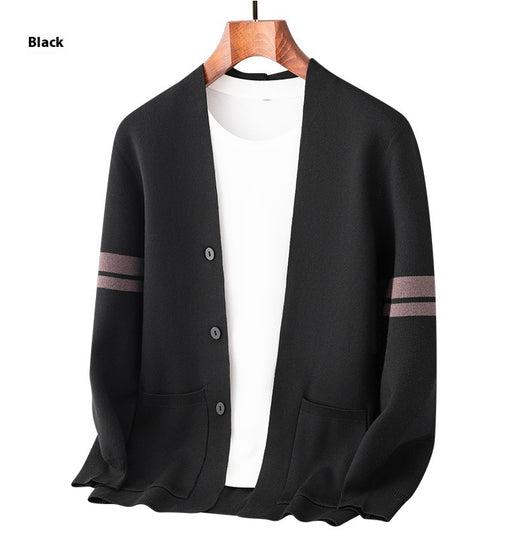 Suéter Abrigo Hombre Invierno Tejido Grueso Jacquard Manga Larga - Image 23