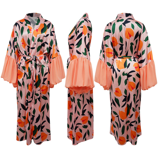 Blusa Playera de Protección Solar con Estampado Tropical - Image 35