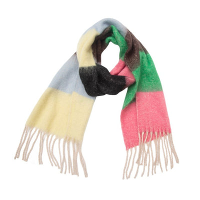 Bufanda Gruesa de Rayas con Flecos para Hombre y Mujer - Image 12