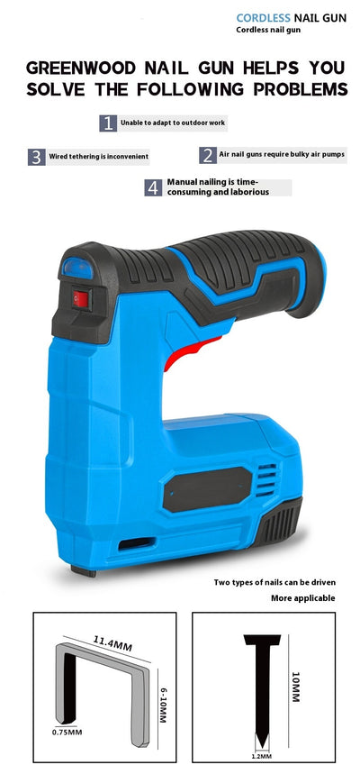 Pistola Clavadora Inalámbrica con Batería de Litio para Carpintería - Image 6
