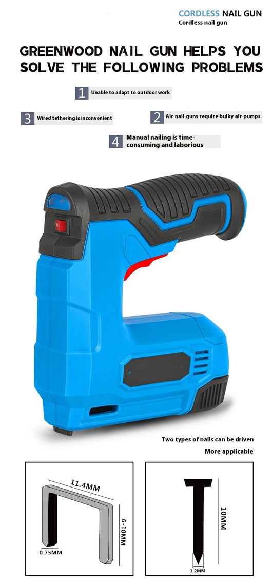 Pistola Clavadora Inalámbrica con Batería de Litio para Carpintería - Image 6
