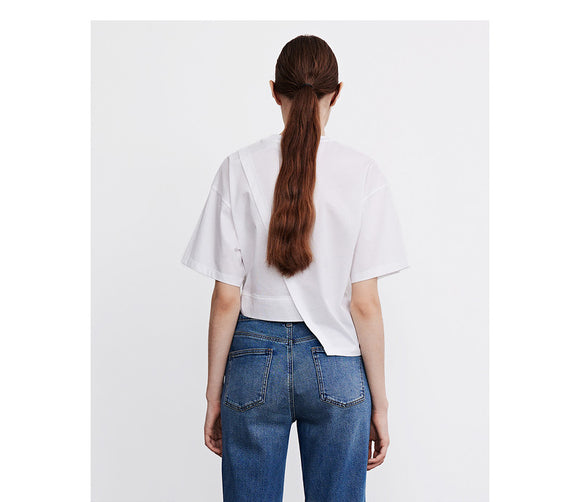 Playera Básica de Algodón para Mujer - Cuello Redondo, Corte Ajustado y Suave