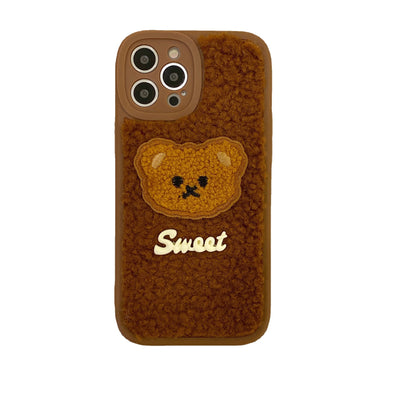 Funda de Celular Oso Peluche 3D Bordado Adorable - Image 6