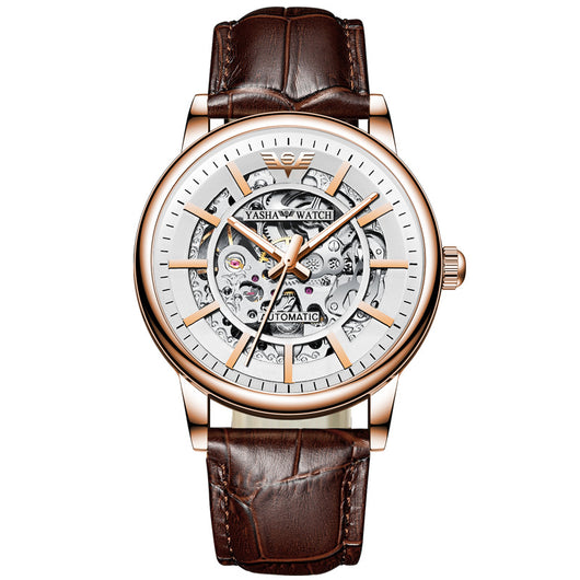 Reloj Mecánico Automático Multifuncional con Esfera Transparente y Resistencia al Agua - Image 9