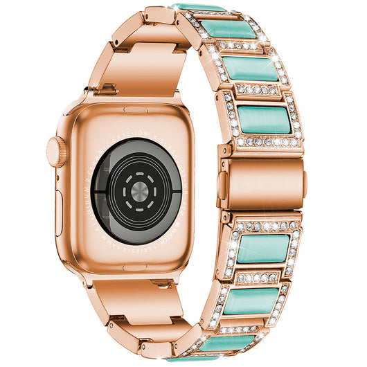 Reloj de Acero Inoxidable con Ópalos y Diamantes Incrustados - Image 4