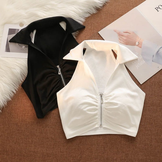 Camisola Escotada Sin Tirantes para Mujer - Estilo Americano Verano - Image 3