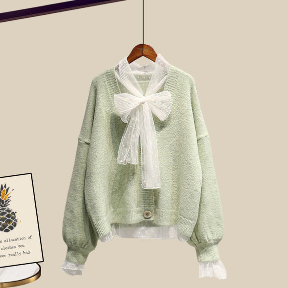 Conjunto de Falda y Suéter Elegante para Mujer Madura