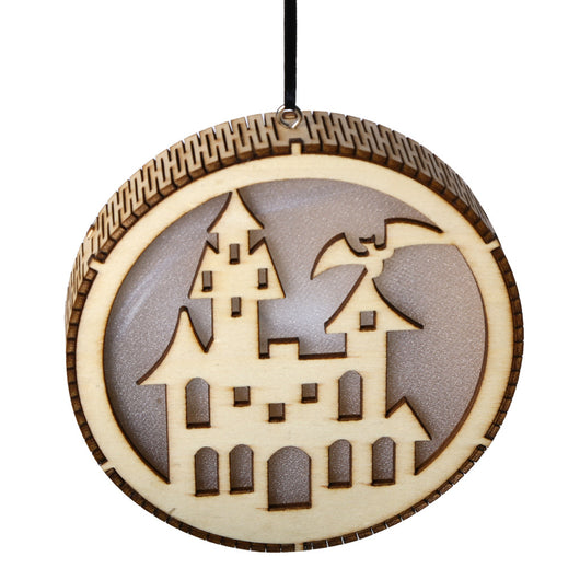 Colgante LED de Madera para Halloween - Decoración Calada a Láser - Image 10