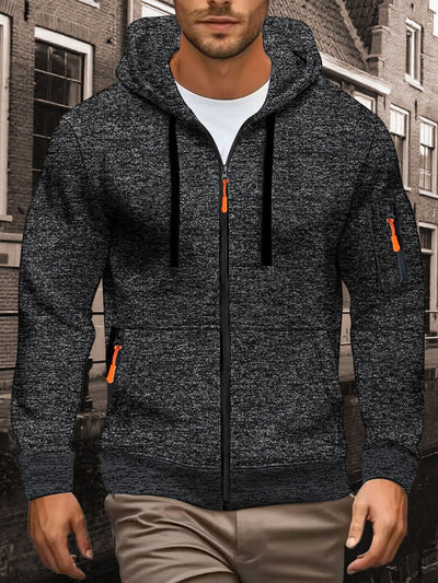Suéter Deportivo con Capucha y Textura Jacquard para Hombre - Image 8