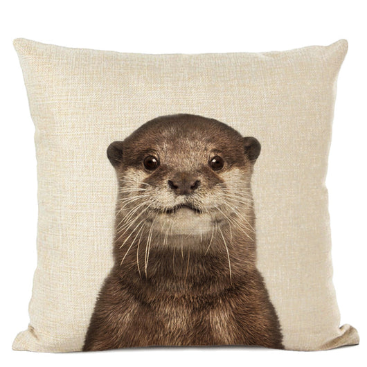 Funda de Almohada Lino con Diseño Animal - Loro y Venado - Image 15