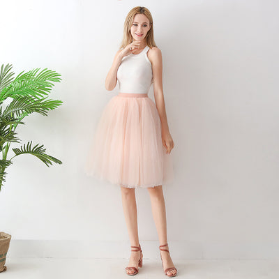 Falda Plisada de Tul con Vuelo - Falda A-Línea Elegante para Mujer - Image 28