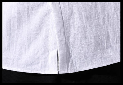 Camisa Hombre Manga Corta Algodón y Lino - Corte Suelto Moderno Talla Grande - Image 20