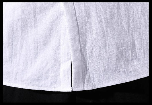 Camisa Hombre Manga Corta Algodón y Lino - Corte Suelto Moderno Talla Grande - Image 20