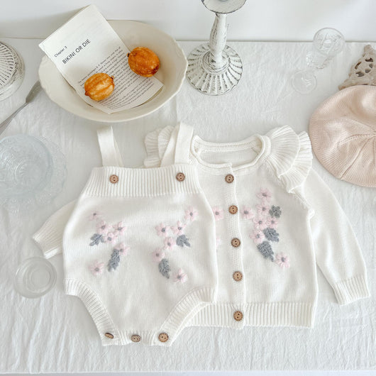 Enterizo Bordado para Bebé Otoño Invierno Estilo Princesa - Image 8