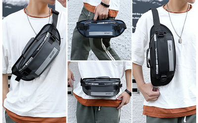 Bolsa Reflectante de Cintura para Hombre - Mochila Crossbody Deportiva - Image 18