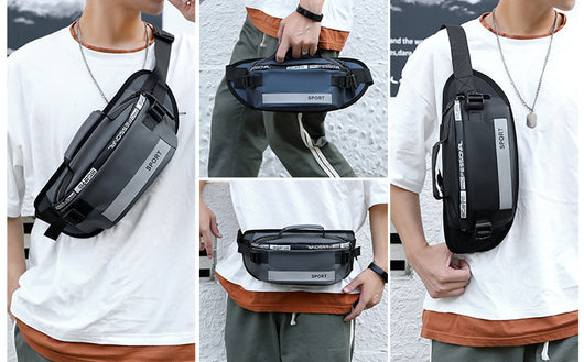 Bolsa Reflectante de Cintura para Hombre - Mochila Crossbody Deportiva - Image 18