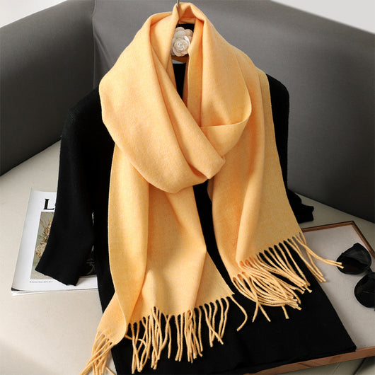 Pashmina Cálida de Color Sólido para Mujer - Chal Suave Estilo Cashmere - Image 58