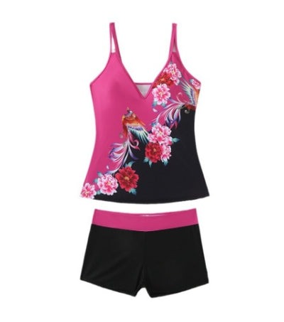 Traje de Baño Talla Grande Estampado con Corte Lateral - Image 13