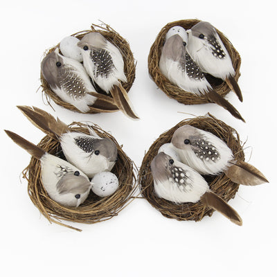 Conjunto de Nido de Pájaros con Huevos para Decoración de Jardín - Image 7