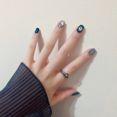 Uñas Postizas Removibles Diseño Fresa Corazón Mariposa Cortas - Image 2