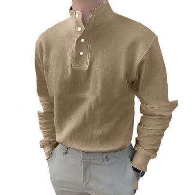 Camisa Clásica de Manga Larga para Hombre con Abertura Lateral - Image 3