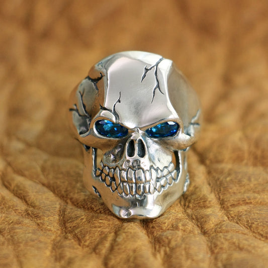 Anillo de Plata Esterlina Calavera Fantasma Tendencia - Image 2