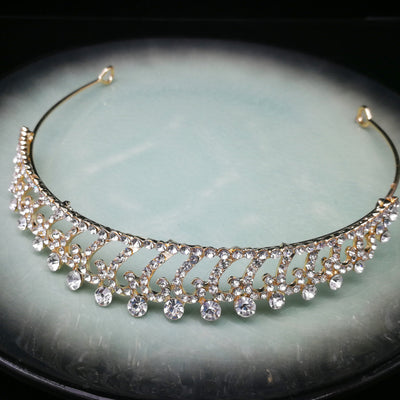 Diadema de Novia con Cristales Ojo de Caballo - Joyería Nupcial Europea y Americana - Image 8